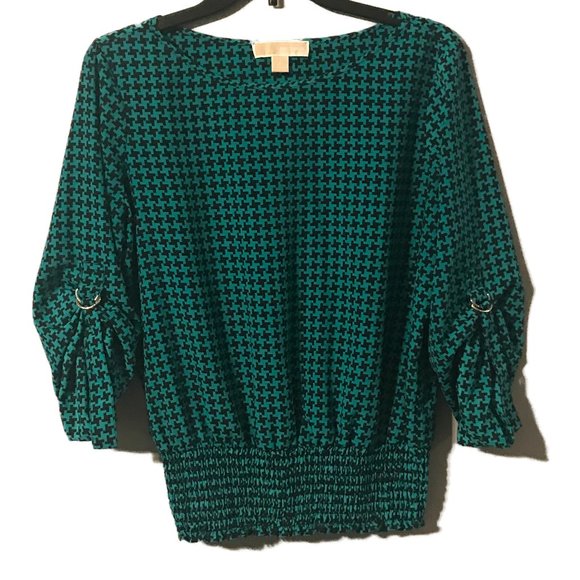 Michael Kors Tops - Michael Kors Houndstooth Blouse